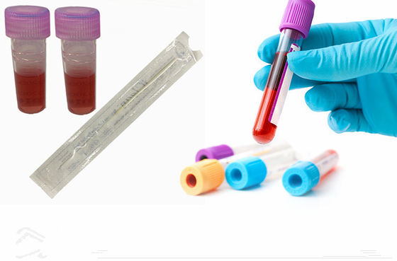 توافد مسحات الشدق DNA لأخذ عينات من ألياف النايلون مع أنبوب النقل المعقم